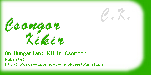 csongor kikir business card